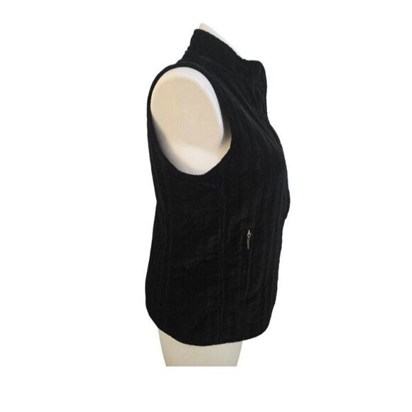 Weatherproof Garment Co Vest Women Large Black High Collar Sleeveless - Picture 2 of 10